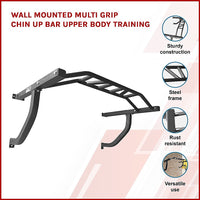 Thumbnail for Wall Mounted Multi Grip Chin Up Bar Upper Body Training