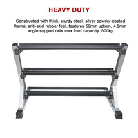 Thumbnail for 3 Tier Dumbbell Rack for Dumbbell Weights Storage