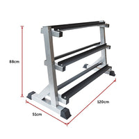 Thumbnail for 3 Tier Dumbbell Rack for Dumbbell Weights Storage