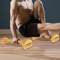 Thumbnail for Wooden Parallette Bars Push Up & Dip Workouts