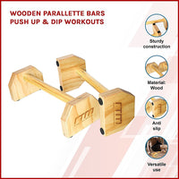 Thumbnail for Wooden Parallette Bars Push Up & Dip Workouts