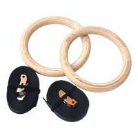 Thumbnail for Wooden Gymnastic Rings Olympic Gym Strength Training