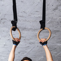 Thumbnail for Wooden Gymnastic Rings Olympic Gym Strength Training