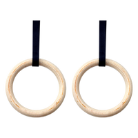 Thumbnail for Wooden Gymnastic Rings Olympic Gym Strength Training