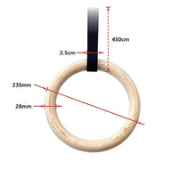 Thumbnail for Wooden Gymnastic Rings Olympic Gym Strength Training