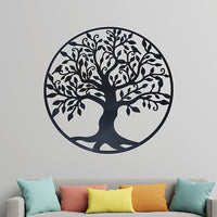 Thumbnail for Black Tree of Life Wall Art Hanging Metal Iron Sculpture Garden 99cm