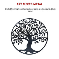 Thumbnail for Black Tree of Life Wall Art Hanging Metal Iron Sculpture Garden 99cm