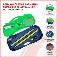 Thumbnail for Folding Portable Badminton Combo Set Volleyball Net Outdoor Sports