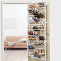 Thumbnail for 36 Pair Shoe Holder Organiser Over The Door Hanging Shelf Rack Storage Hook