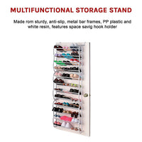 Thumbnail for 36 Pair Shoe Holder Organiser Over The Door Hanging Shelf Rack Storage Hook