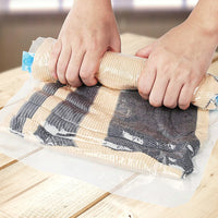 Thumbnail for Travel Space Saver Saving Hand Roll Up Roller Seal No Vacuum Storage Bag x20