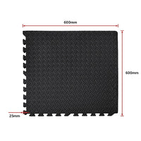 Thumbnail for 12 Tiles EVA Rubber Foam Gym Mat 60cm x 60cm 2.5cm Fitness Flooring