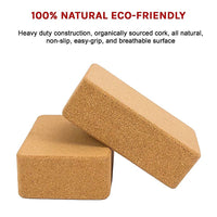 Thumbnail for 2x ECO-Friendly Cork Yoga Block Organic Yoga Prop Accessory Exercise Brick