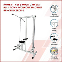 Thumbnail for Home Fitness Multi Gym Lat Pull Down Workout Machine Bench Exercise