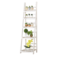 Thumbnail for 5 Tier Wooden Ladder Shelf Stand Storage Book Shelves Shelving Display Rack