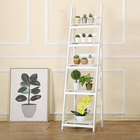 Thumbnail for 5 Tier Wooden Ladder Shelf Stand Storage Book Shelves Shelving Display Rack