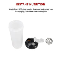 Thumbnail for 10x 700ml GYM Protein Supplement Drink Blender Mixer Shaker Shake Ball Bottle