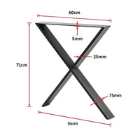 Thumbnail for X Shaped Table Bench Desk Legs Retro Industrial Design Fully Welded