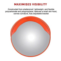 Thumbnail for 60cm Round Convex Mirror Blind Spot Safety Traffic Driveway Shop Wide Angle