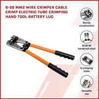 Thumbnail for 6-50 mm2 Wire Crimper Cable Crimp Electric Tube Crimping Hand Tool Battery Lug