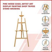 Thumbnail for Pine Wood Easel Artist Art Display Painting Shop Tripod Stand Wedding