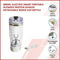 Thumbnail for 600ml Electric Smart Portable Blender Protein Shaker Detachable Mixer Cup Bottle