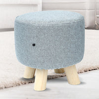 Thumbnail for Fabric Ottoman Foot Stool Rest Pouffe Footstool Wood Storage Padded Seat