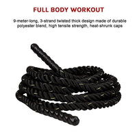 Thumbnail for Battle Rope Dia 3.8cm x 9M length Poly Exercise Workout Strength Training