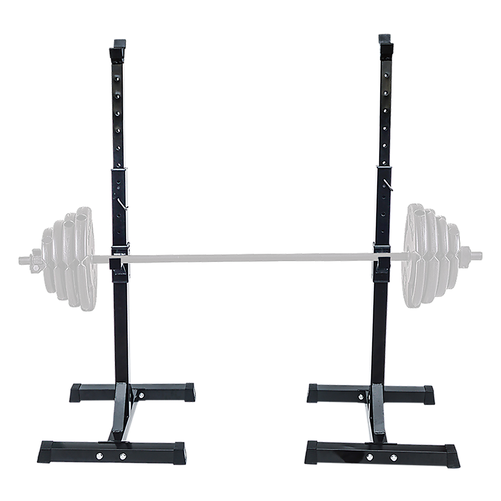 Pair of Adjustable Squat Rack Sturdy Steel Barbell Bench Press Stands GYM/HOME