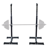 Thumbnail for Pair of Adjustable Squat Rack Sturdy Steel Barbell Bench Press Stands GYM/HOME