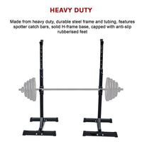 Thumbnail for Pair of Adjustable Squat Rack Sturdy Steel Barbell Bench Press Stands GYM/HOME