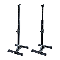 Thumbnail for Pair of Adjustable Squat Rack Sturdy Steel Barbell Bench Press Stands GYM/HOME