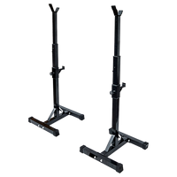 Thumbnail for Pair of Adjustable Squat Rack Sturdy Steel Barbell Bench Press Stands GYM/HOME