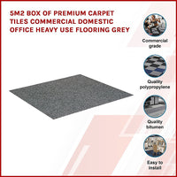 Thumbnail for 5m2 Box of Premium Carpet Tiles Commercial Domestic Office Heavy Use Flooring Grey