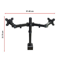 Thumbnail for Dual LCD Monitor Desk Mount Stand Adjustable Fits 2 Screens Up To 27