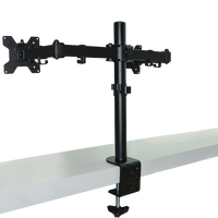 Thumbnail for Dual LCD Monitor Desk Mount Stand Adjustable Fits 2 Screens Up To 27