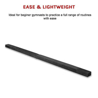 Thumbnail for 2.2m Gymnastics Folding Balance Beam Black Synthetic Suede