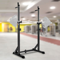 Thumbnail for Commercial Squat Rack Adjustable Pair Fitness Exercise Weight Lifting Gym Barbell Stand