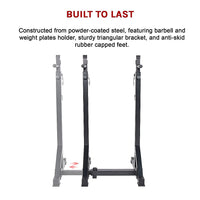 Thumbnail for Commercial Squat Rack Adjustable Pair Fitness Exercise Weight Lifting Gym Barbell Stand