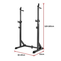 Thumbnail for Commercial Squat Rack Adjustable Pair Fitness Exercise Weight Lifting Gym Barbell Stand