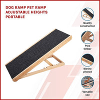 Thumbnail for Dog Ramp Pet Ramp Adjustable Heights Portable