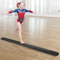 Thumbnail for 2.4m (8FT) Gymnastics Folding Balance Beam Black Synthetic Suede