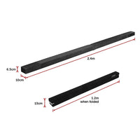 Thumbnail for 2.4m (8FT) Gymnastics Folding Balance Beam Black Synthetic Suede