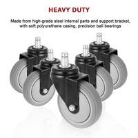 Thumbnail for 5x Office Chair Caster Wheels Set Heavy Duty & Safe for All Floors w/Universal Fit