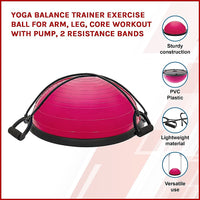 Thumbnail for Yoga Balance Trainer Exercise Ball for Arm, Leg, Core Workout with Pump, 2 Resistance Bands