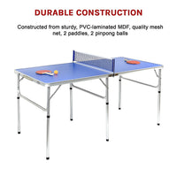 Thumbnail for 152cm Portable Tennis Table, Folding Ping Pong Table Game Set