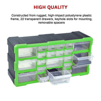 Thumbnail for 22 Multi Drawer Parts Storage Cabinet Unit Organiser Home Garage Tool Box