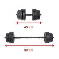 Thumbnail for 20kg Dumbbell Set Home Gym Fitness Exercise Weights Bar Plate