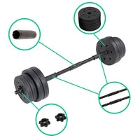 Thumbnail for 20kg Dumbbell Set Home Gym Fitness Exercise Weights Bar Plate