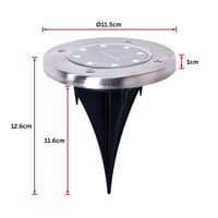 Thumbnail for 12x Solar Powered LED Buried Inground Recessed Light Garden Outdoor Deck Path